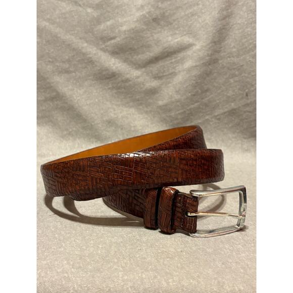 Martin Dingman Hand Made USA Treccia Lambskin 38” Leather Belt - Picture 9 of 9